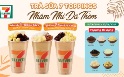 🍶Hút cạn ly TRÀ SỮA 7 TOPPINGS nhâm nhi đã thèm mới ra mắt tại 7-Eleven🥤
